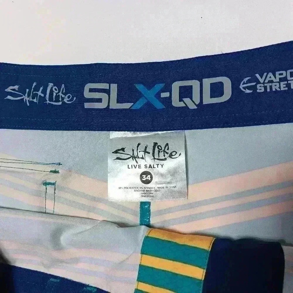 Salt life SLX-QD Vapor stretch board shorts.  Men's size 34 - Picture 5 of 8